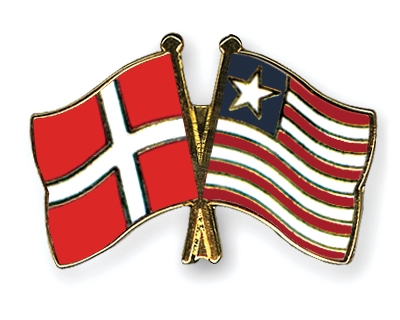 Fahnen Pins Dnemark Liberia