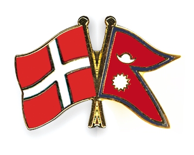 Fahnen Pins Dnemark Nepal