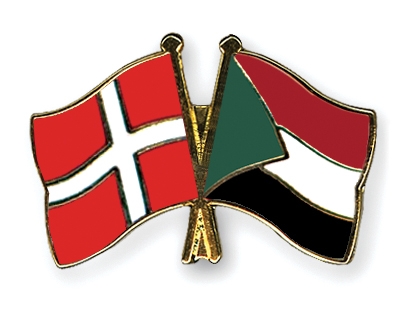 Fahnen Pins Dnemark Sudan