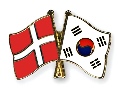 Fahnen Pins Dnemark Sdkorea