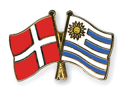 Fahnen Pins Dnemark Uruguay