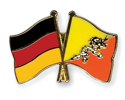 Fahnen Pins Deutschland Bhutan