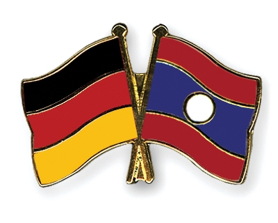 Fahnen Pins Deutschland Laos