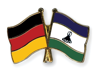 Fahnen Pins Deutschland Lesotho