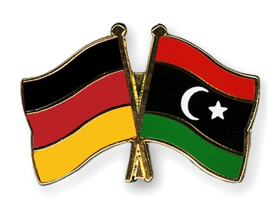Fahnen Pins Deutschland Libyen