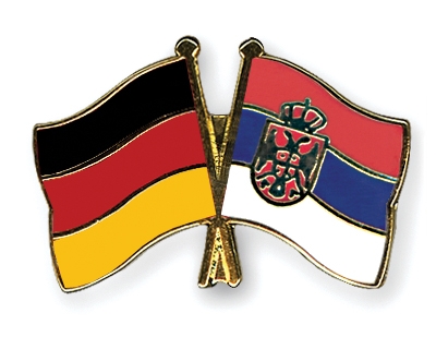 Fahnen Pins Deutschland Serbien