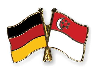 Fahnen Pins Deutschland Singapur