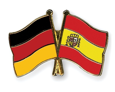 Fahnen Pins Deutschland Spanien