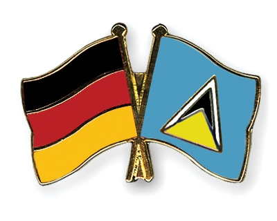 Fahnen Pins Deutschland St-Lucia