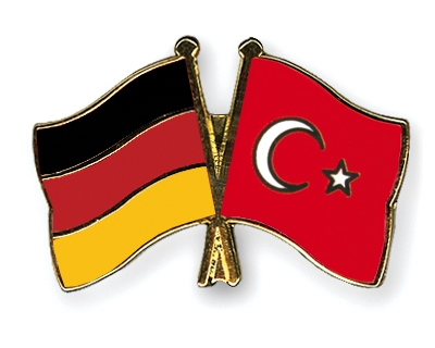 Türkei und Deutschland Flagge' Buttons klein