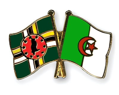 Fahnen Pins Dominica Algerien