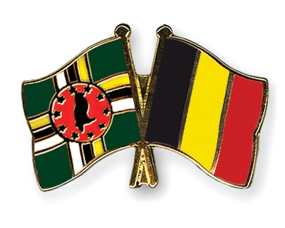 Fahnen Pins Dominica Belgien