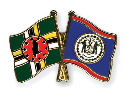 Fahnen Pins Dominica Belize