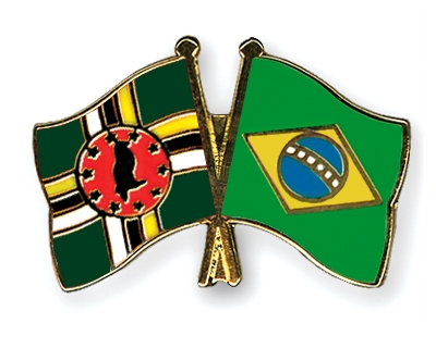 Fahnen Pins Dominica Brasilien