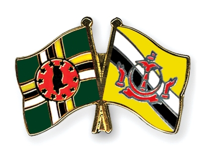 Fahnen Pins Dominica Brunei-Darussalam