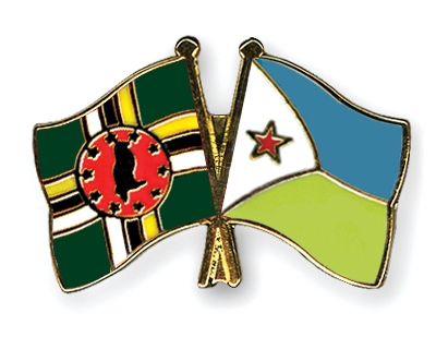 Fahnen Pins Dominica Dschibuti