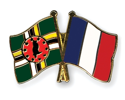 Fahnen Pins Dominica Frankreich
