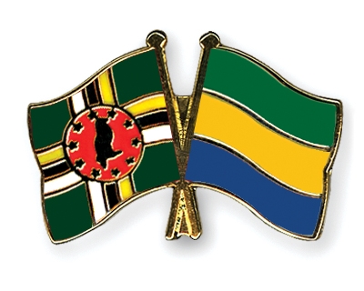 Fahnen Pins Dominica Gabun