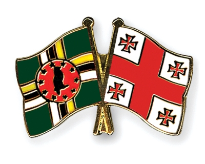 Fahnen Pins Dominica Georgien