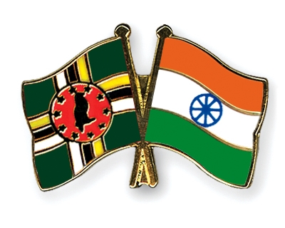 Fahnen Pins Dominica Indien