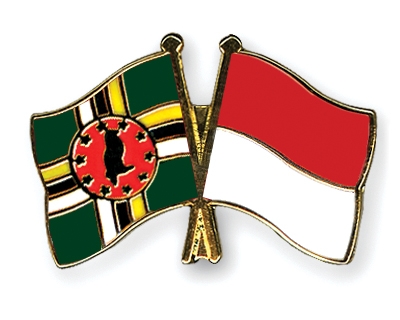 Fahnen Pins Dominica Indonesien