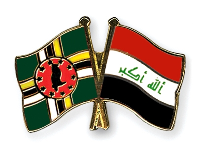 Fahnen Pins Dominica Irak