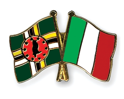 Fahnen Pins Dominica Italien