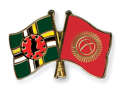 Fahnen Pins Dominica Kirgisistan