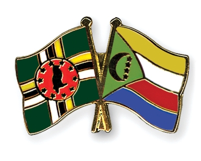 Fahnen Pins Dominica Komoren