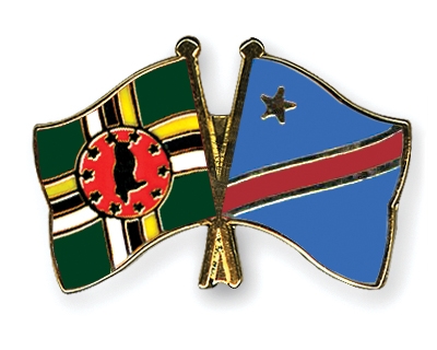 Fahnen Pins Dominica Kongo-Demokratische-Republik