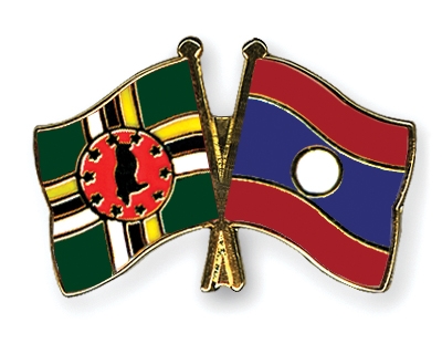 Fahnen Pins Dominica Laos