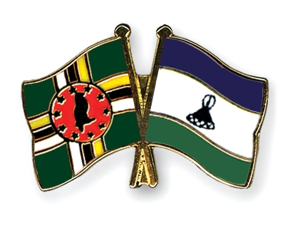 Fahnen Pins Dominica Lesotho