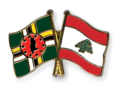 Fahnen Pins Dominica Libanon