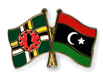 Fahnen Pins Dominica Libyen