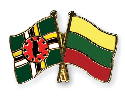 Fahnen Pins Dominica Litauen