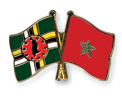 Fahnen Pins Dominica Marokko