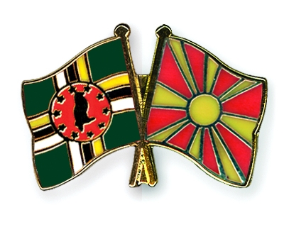 Fahnen Pins Dominica Mazedonien