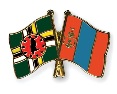 Fahnen Pins Dominica Mongolei