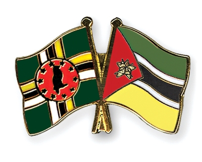 Fahnen Pins Dominica Mosambik
