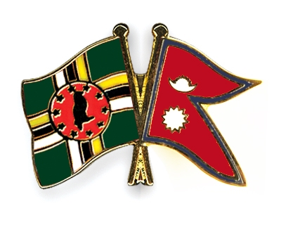 Fahnen Pins Dominica Nepal