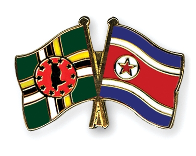 Fahnen Pins Dominica Nordkorea