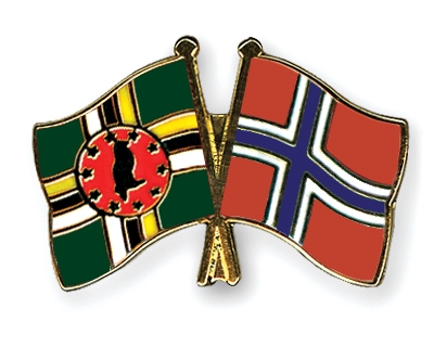 Fahnen Pins Dominica Norwegen