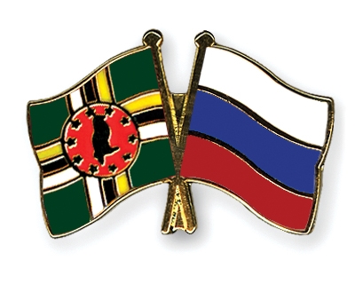 Fahnen Pins Dominica Russland