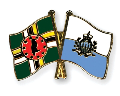 Fahnen Pins Dominica San-Marino