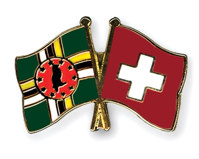 Fahnen Pins Dominica Schweiz