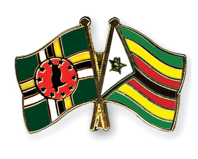 Fahnen Pins Dominica Simbabwe