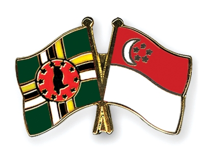 Fahnen Pins Dominica Singapur