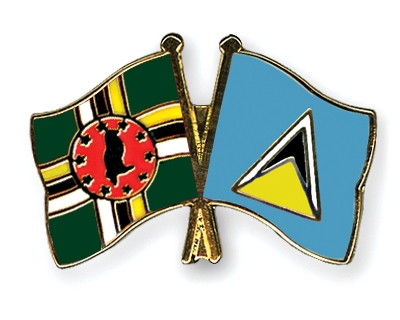 Fahnen Pins Dominica St-Lucia