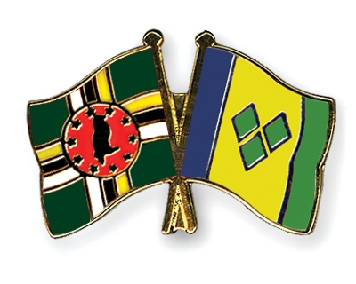 Fahnen Pins Dominica St-Vincent-und-die-Grenadinen