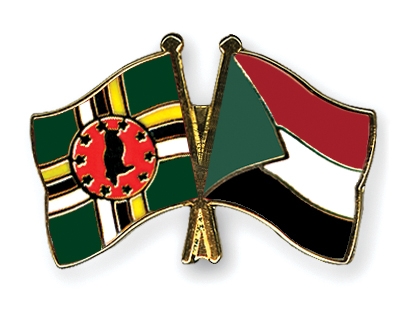 Fahnen Pins Dominica Sudan